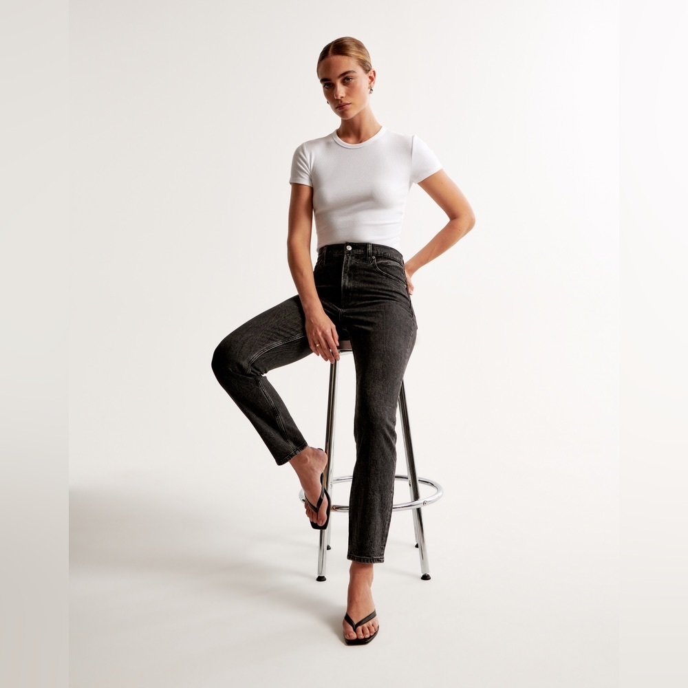 Abercrombie & Fitch Black High Rise Women Jeans